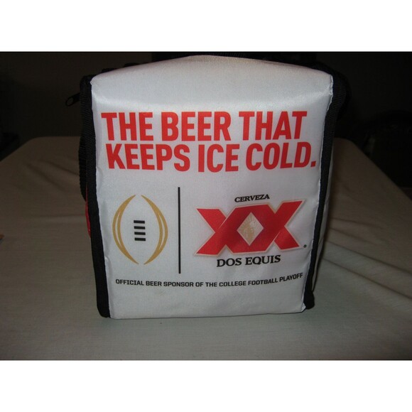Dos Equis Beer Cerveza College Footbal Playoff Soft Insulated Square Cooler - Picture 3 of 6